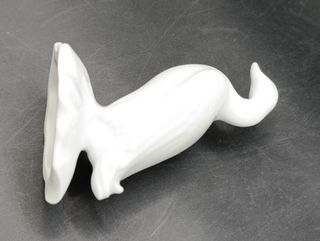 Figura pato Haviland porcelana blanca