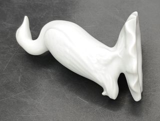 Figura pato Haviland porcelana blanca