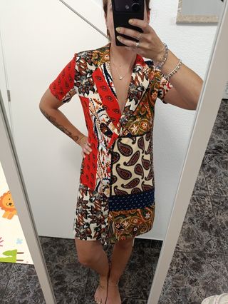 Vestido corto multicolor