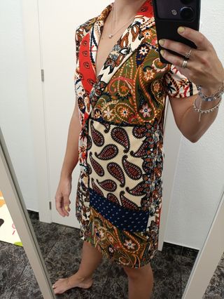 Vestido corto multicolor
