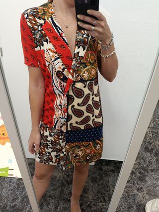 Vestido corto multicolor
