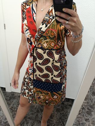 Vestido corto multicolor