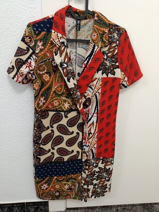 Vestido corto multicolor