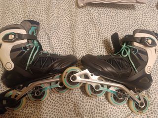 Patines, coderas, rodilleras y bolsa