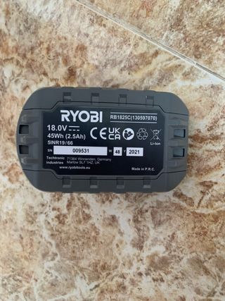Batería Ryobi ONE+ 18V 2.5Ah