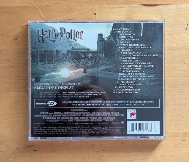 CD BSO Harry Potter y las Reliquias de la muerte 2