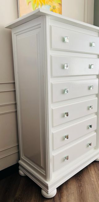 Cajonera blanca 6 cajones madera macisa