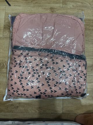 Saco silla bebé - Rosa/Gris