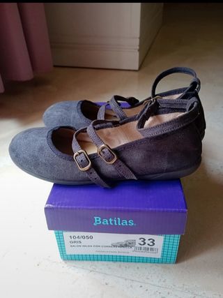 Merceditas niña Batilas Gris