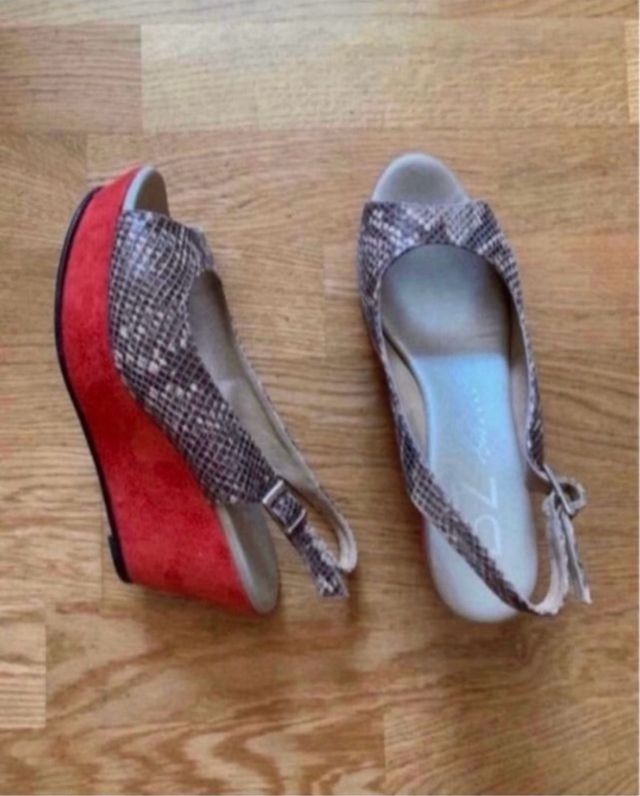 Cuñas serpiente rojas y marrón