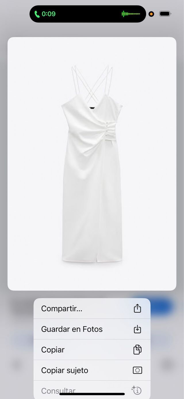 Vestido blanco Zara - midi