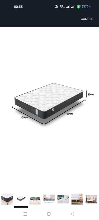 Colchón Inofia King Size - Semi nuevo 135x190cms