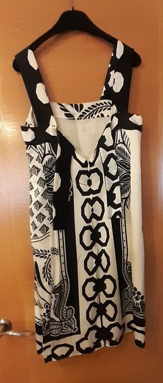 Vestido Purificación García - beige y negro