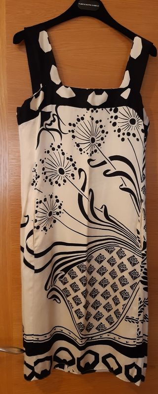 Vestido Purificación García - beige y negro