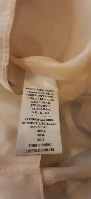 Vestido Purificación García - beige y negro