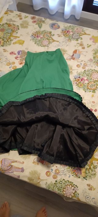 Falda Flamenco - Verde & Negra