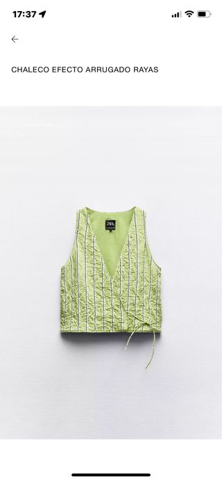 Chaleco Zara efecto arrugado
