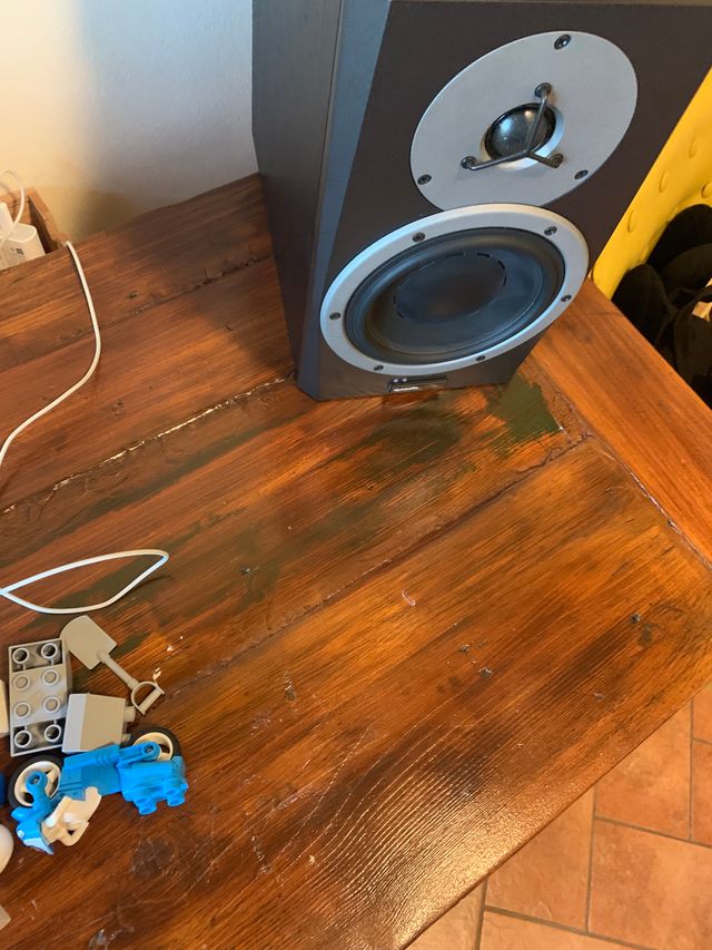 Scrivania legno vintage gambe metallo