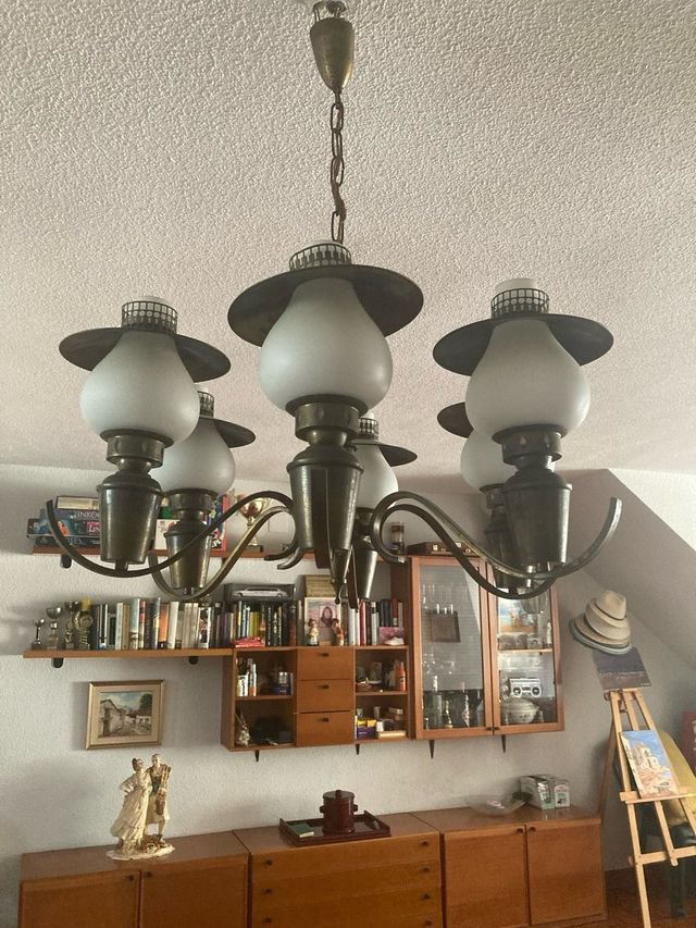 Lámpara colgante vintage dorada