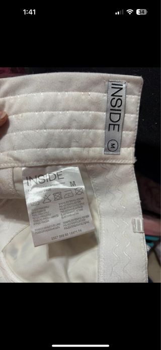 Corse blanco encaje flores - Talla M