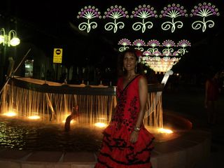 Vestido gitana rojo y negro