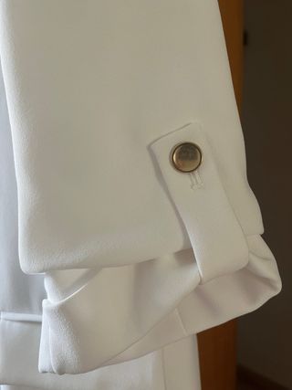 Blazer Zara blanca manga 3/4 M