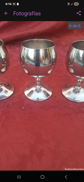 4 Copas alpaca antiguas