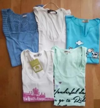 5 Camisetas tirantes mujer talla S