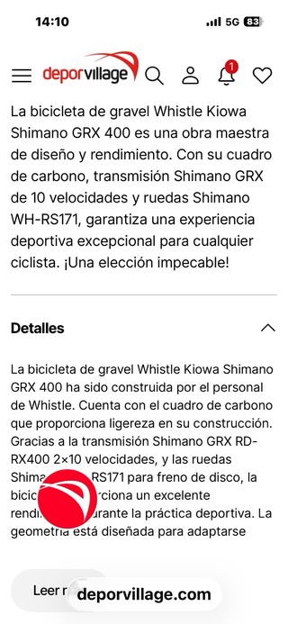 Bicicleta Gravel: carbono nueva