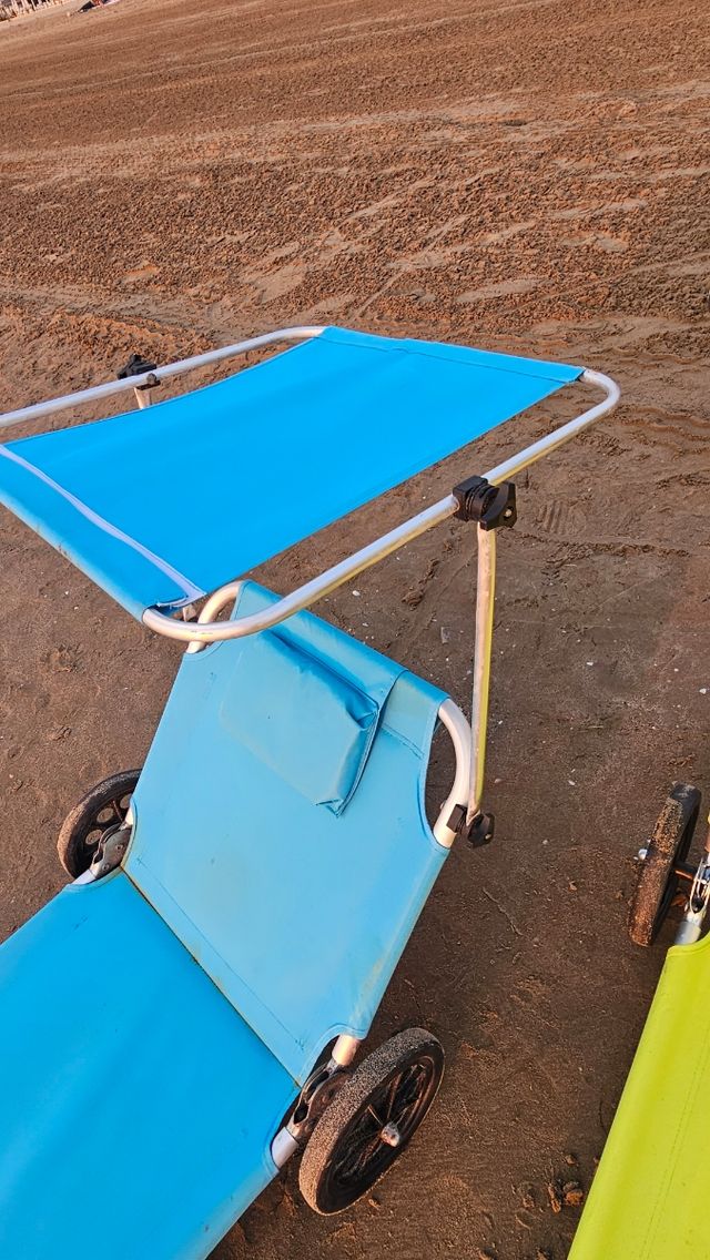 Hamacas playa con sombrilla