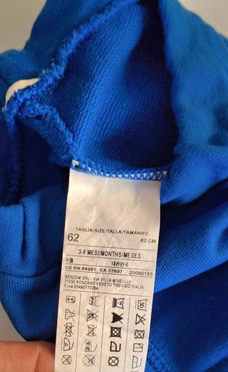 Tuta bimbo Benetton blu 3-6 mesi 
