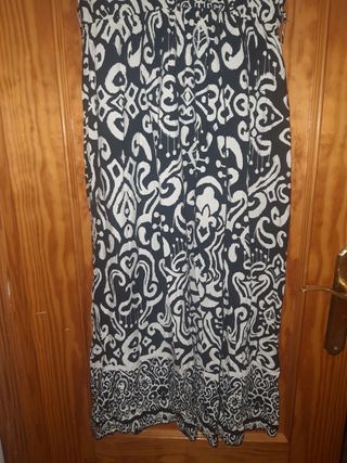Vestido boho chic blanco y negro