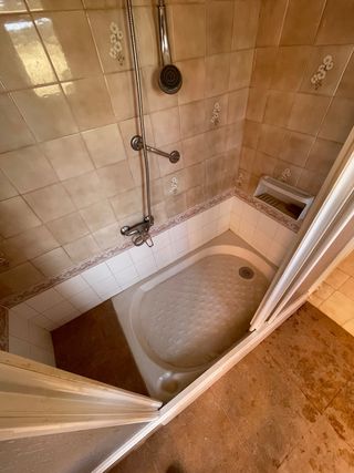 Plato ducha acrílico beige 80x80