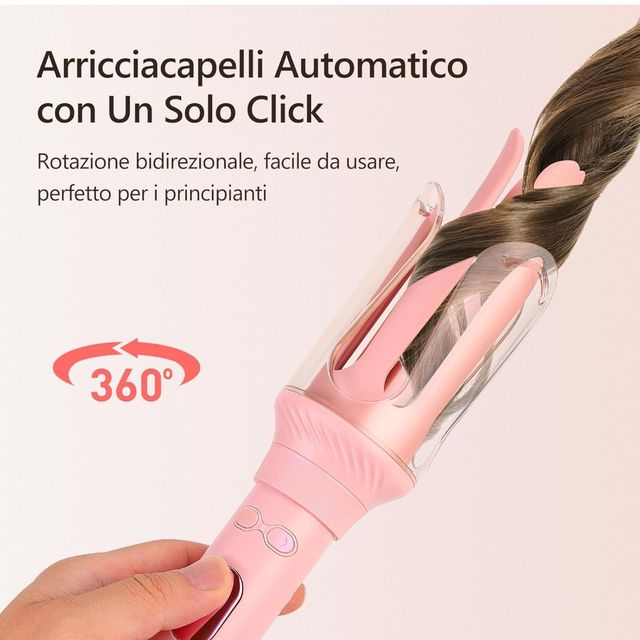 Arricciacapelli automatico AraSyleon rosa