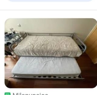 Cama nido juvenil blanca metalica 