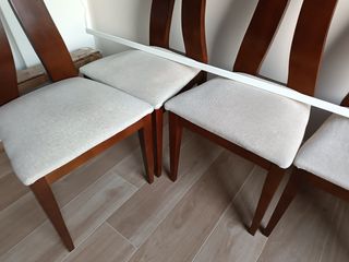 6 Sillas Comedor Madera - Beige