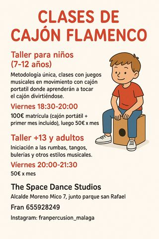 Clases de Cajón flamenco en Málaga