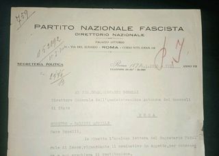 Firma originale Achille Starace rerarca fascista