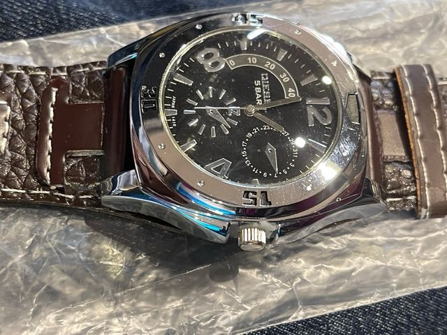 Reloj Diesel marrón y plata