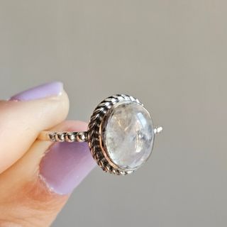 Anillo plata 925 piedra luna