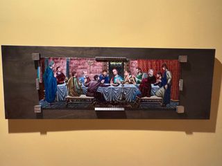 Santa Cena: Mural de esmalte plata
