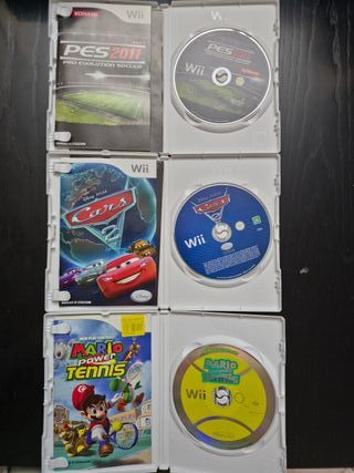 3 giochi Wii: Mario Tennis, PES 2011, Cars