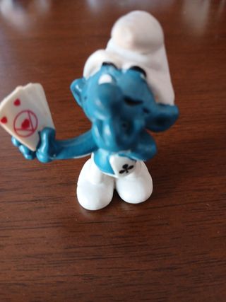 Puffo baro Smurf pitufo jugador de cartas