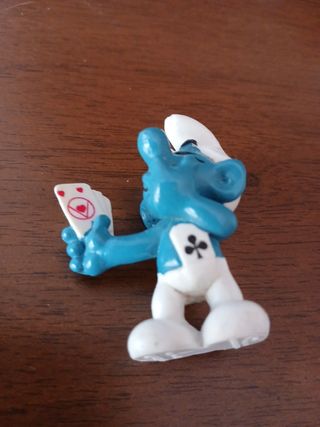 Puffo baro Smurf pitufo jugador de cartas