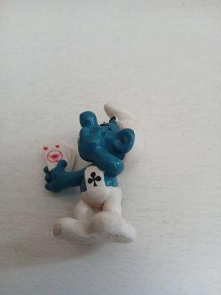 Puffo baro Smurf pitufo jugador de cartas