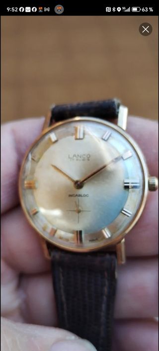 Reloj Lanco Incabloc 17 rubíes
Suizo de cuerda 