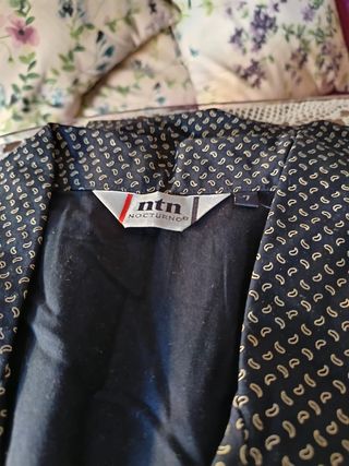 Pijama caballero - negro con moteado blanco.talla7