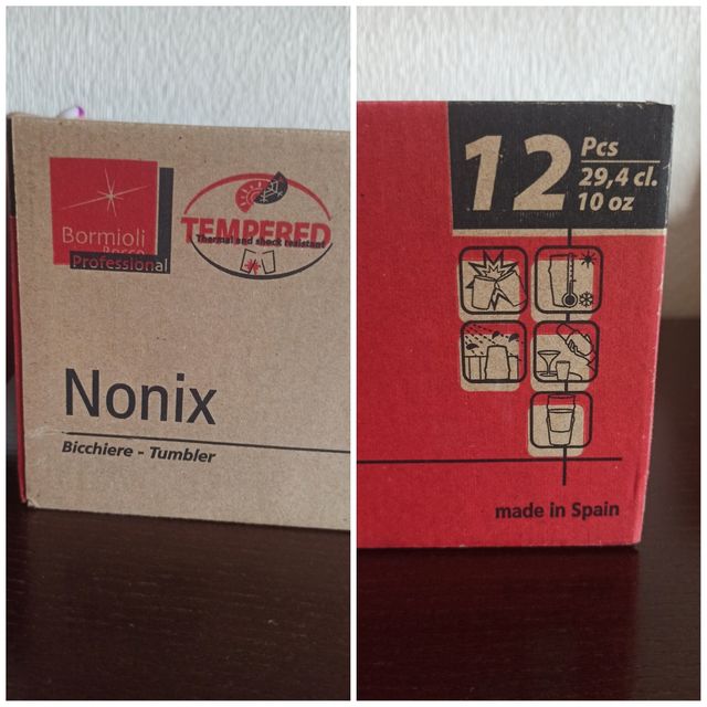 12 Vasos Nonix Bormioli 29,4cl nuevos