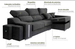 Sofá rinconera chaise longue