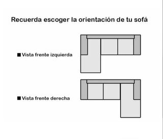 Sofá rinconera chaise longue